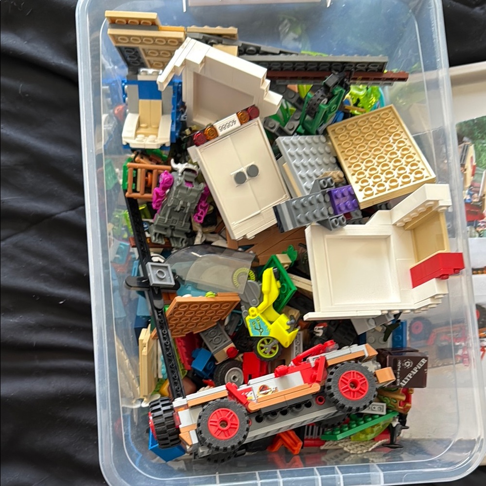 Assorted LEGO Bricks in Storage Box - Picture 2 of 4